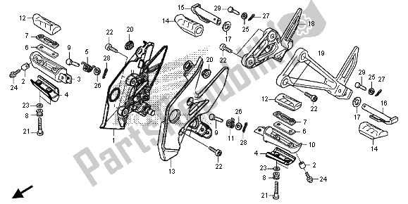 All parts for the Step of the Honda CBR 500R 2013