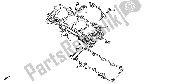 Wszystkie części do Cylinder Honda CBR 1000 RA 2012