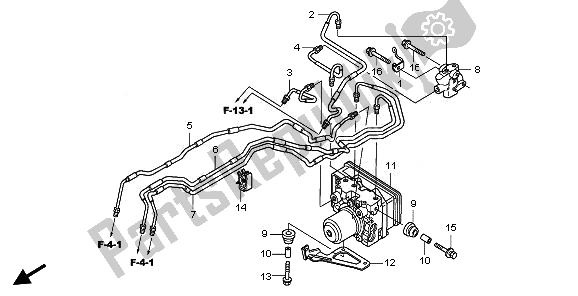 Alle onderdelen voor de Abs Modulator van de Honda CBF 1000 TA 2008