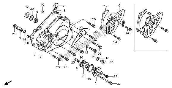 Todas las partes para L. Tapa Del Cárter de Honda CRF 450R 2007