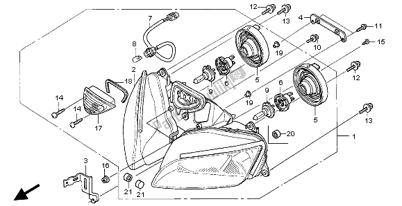 Tutte le parti per il Faro (eu) del Honda CBR 600 RR 2006