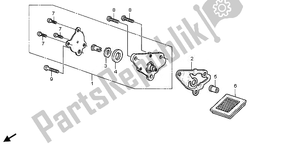 All parts for the Oil Pump of the Honda TRX 90X 2011