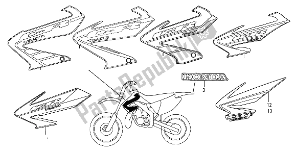 Todas as partes de Marca do Honda CR 125R 2007