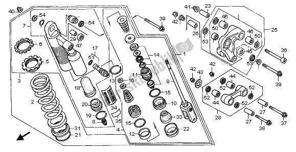 Todas las partes para Cojín Trasero de Honda XR 400R 2002