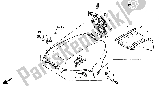 All parts for the Shelter of the Honda ST 1100A 1999