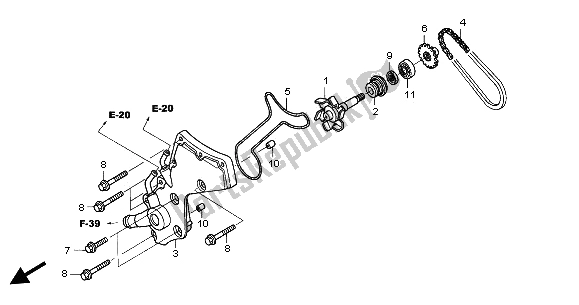 Todas las partes para Bomba De Agua de Honda ST 1300A 2003