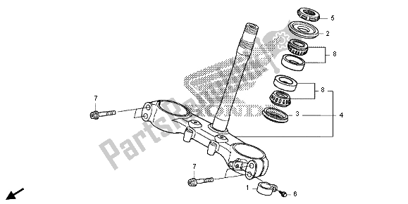 All parts for the Steering Stem of the Honda CRF 250L 2013