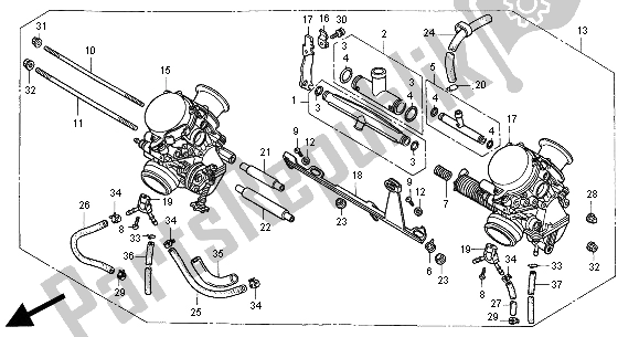 Todas las partes para Carburador (montaje) de Honda CB 500 2000