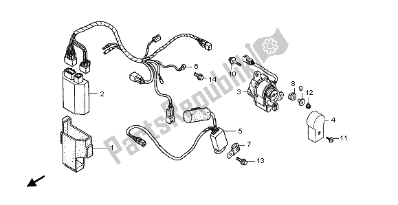 Todas las partes para C. D. I. Unidad Y Servomotor de Honda CR 125R 2004