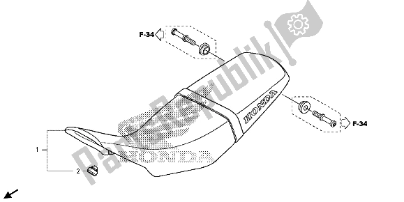 All parts for the Seat of the Honda CRF 250L 2013