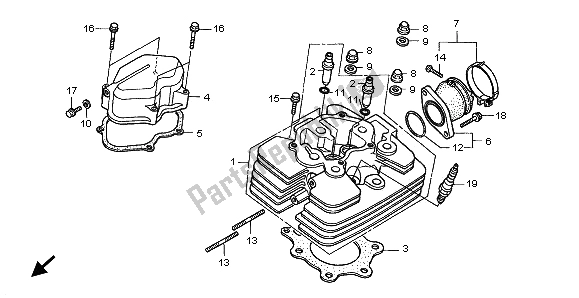 Tutte le parti per il Testata del Honda TRX 450 ES Foreman 2001