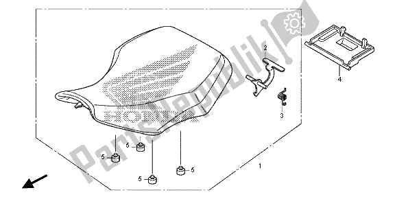 All parts for the Seat of the Honda TRX 420 FE Fourtrax Rancher 4X4 ES 2013