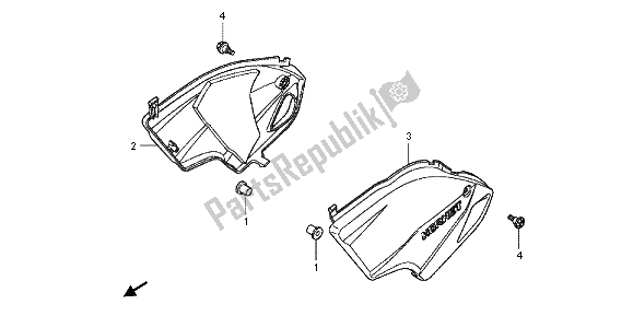 Tutte le parti per il Coperchio Laterale del Honda CB 600 FA Hornet 2012