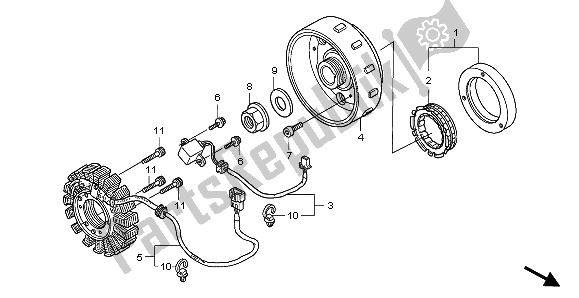 All parts for the Generator of the Honda SH 125S 2008