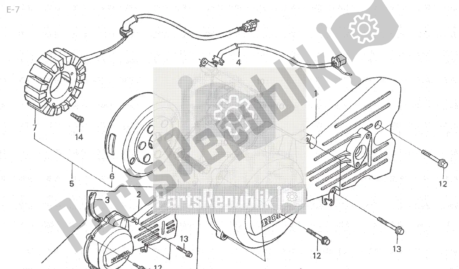 Todas las partes para E-7 de Honda NSR 250 1986