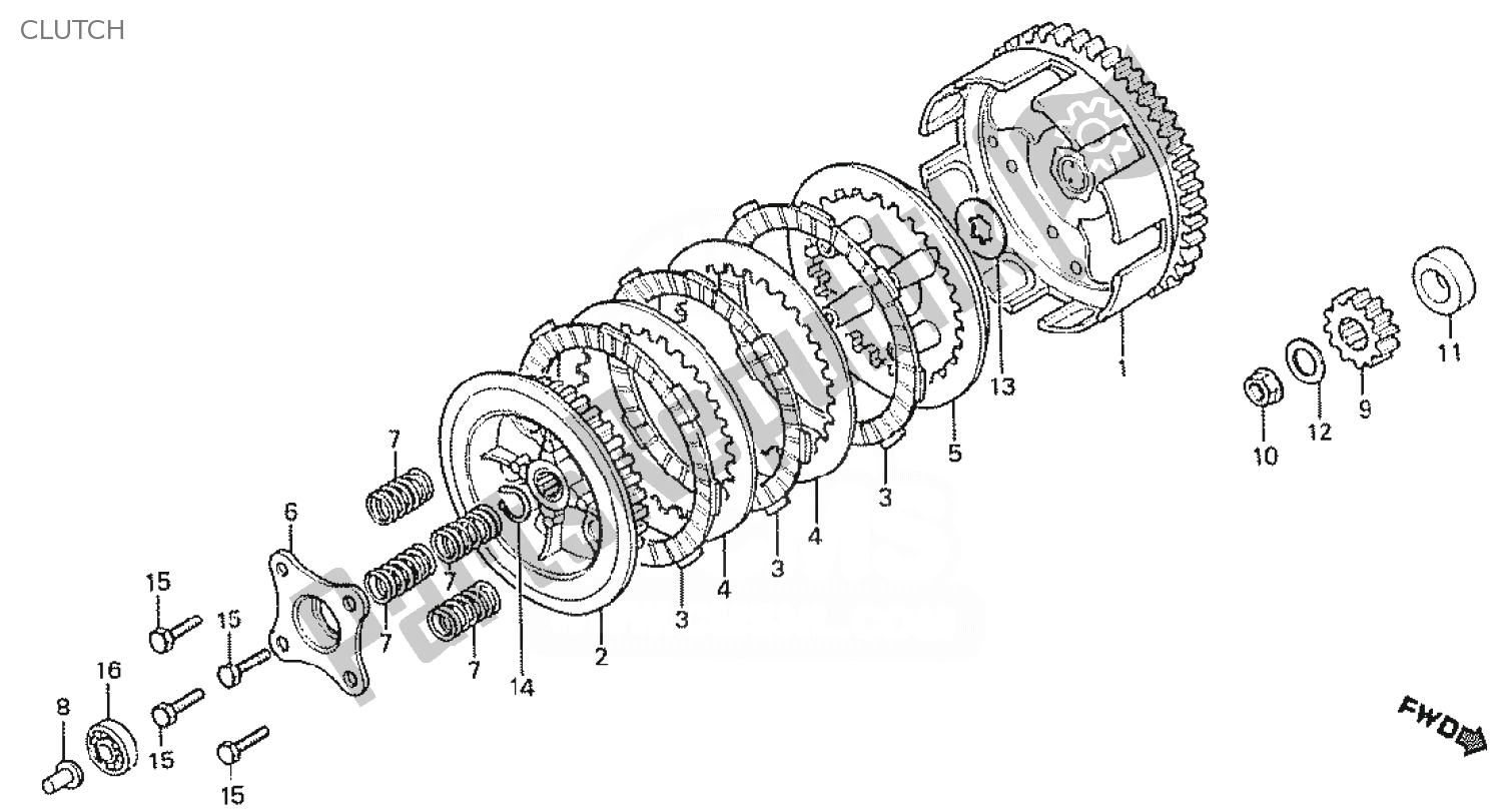 Tutte le parti per il Frizione del Honda MTX 50 1985