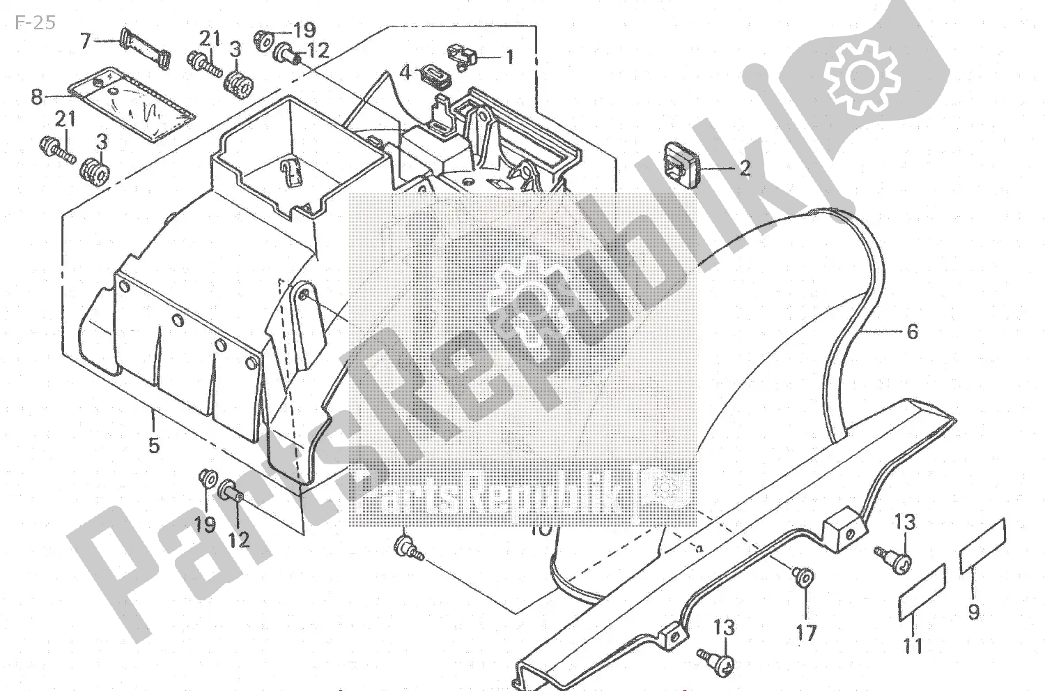 Todas las partes para F-25 de Honda NSR 250 1986