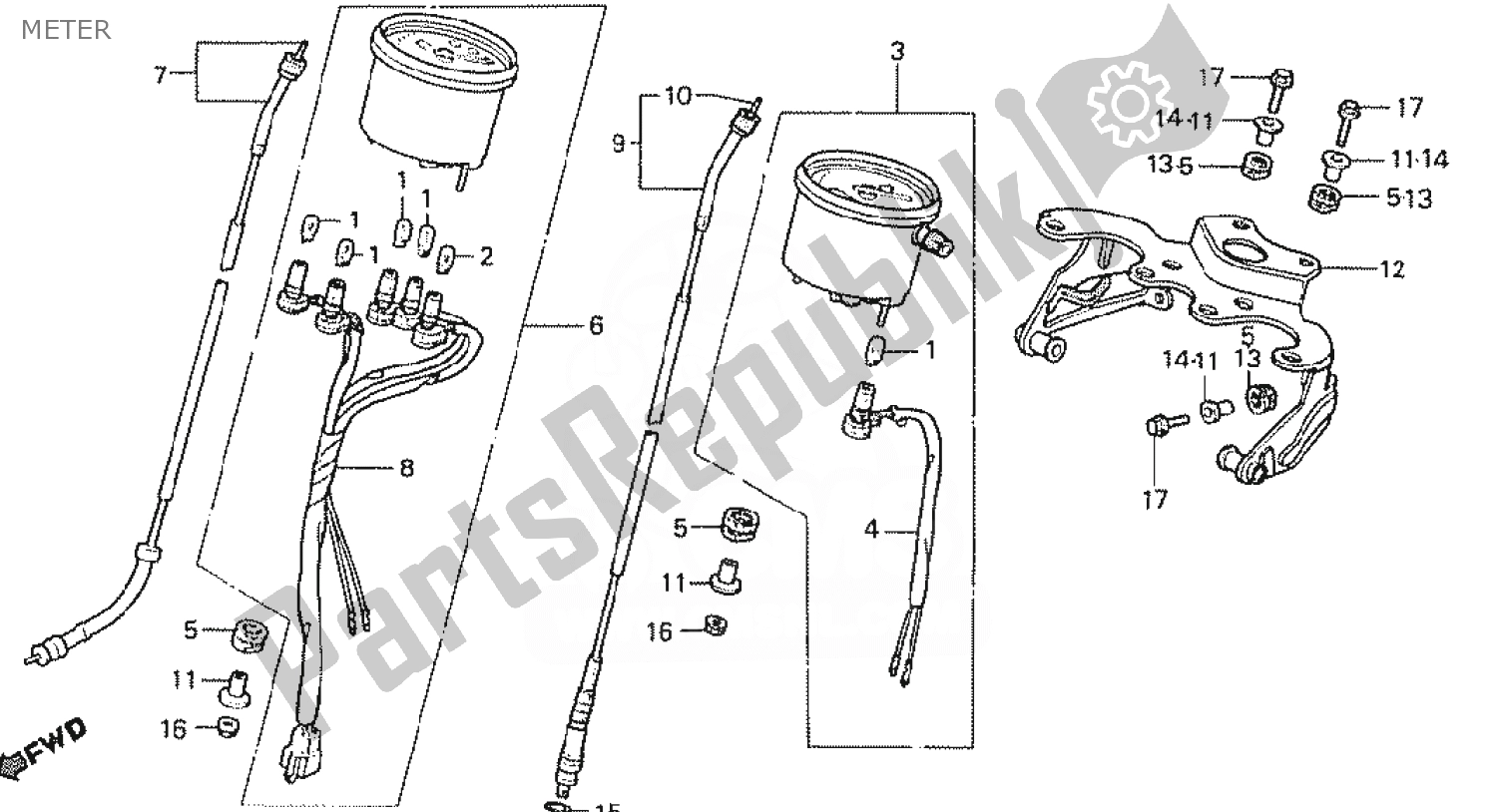 Toutes les pièces pour le Mètre du Honda MTX 50 1985