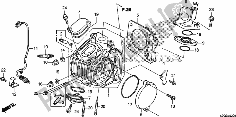 Alle onderdelen voor de Cilinderkop van de Honda C 125A 2019