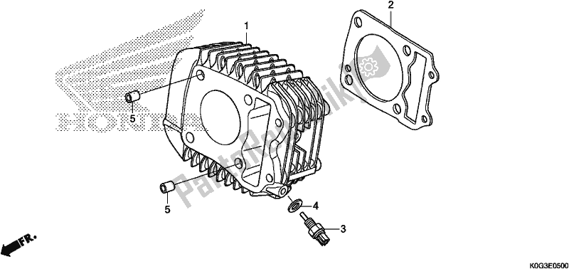 All parts for the Cylinder of the Honda C 125A 2019