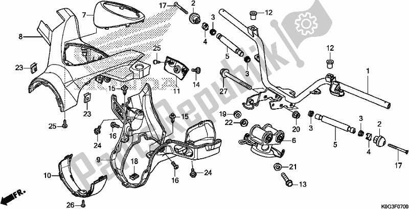 Todas las partes para Handle Pipe/handle Cover de Honda C 125A 2019