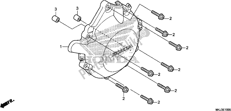 Todas las partes para C. A. Cubierta Del Generador de Honda CB 1000 RA 2018