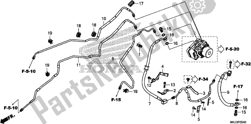 Tutte le parti per il Brake Pipe/brake Hose del Honda CB 1000 RA 2018