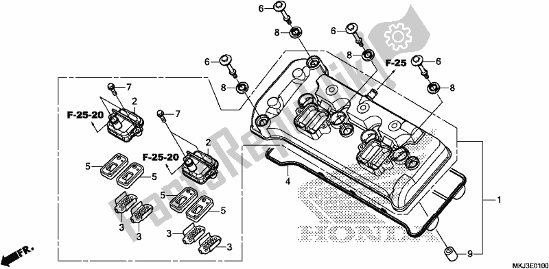 Todas las partes para Cubierta De Tapa De Cilindro de Honda CB 1000 RA 2018