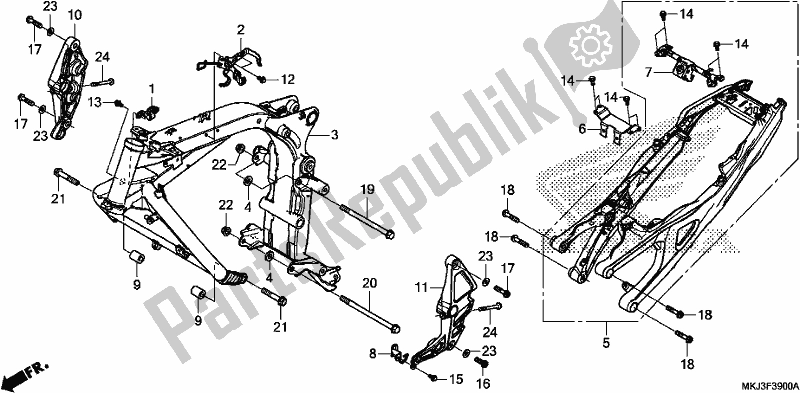 Tutte le parti per il Corpo Del Telaio del Honda CB 1000 RA 2018