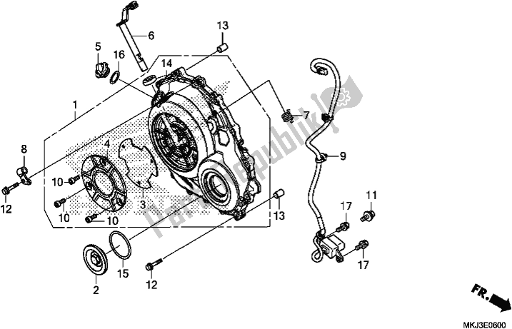 Todas las partes para Tapa Del Cárter Derecho de Honda CB 1000 RA 2018