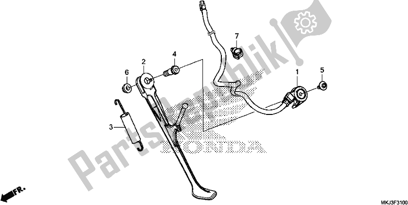 Tutte le parti per il In Piedi del Honda CB 1000 RA 2018