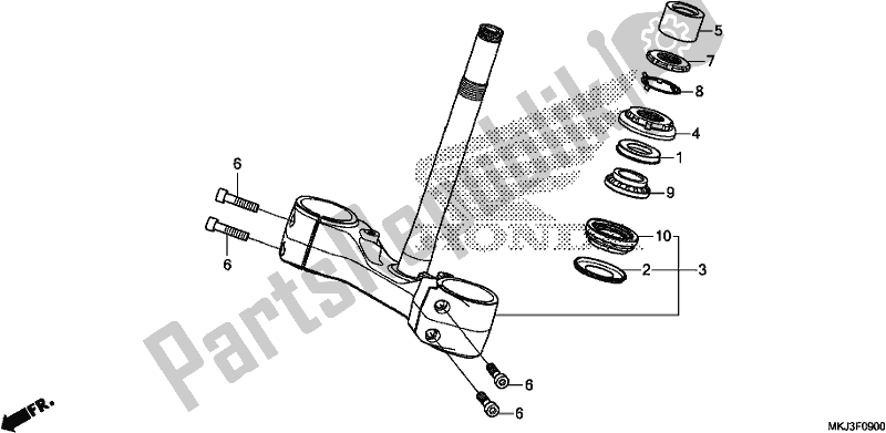 Tutte le parti per il Gambo Dello Sterzo del Honda CB 1000 RA 2018