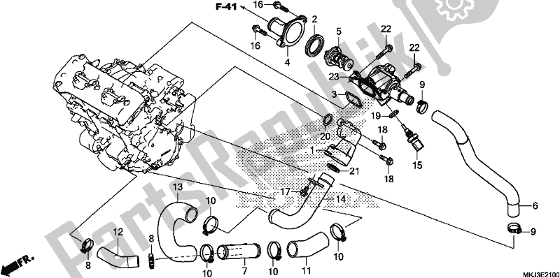 Tutte le parti per il Termostato del Honda CB 1000 RA 2018