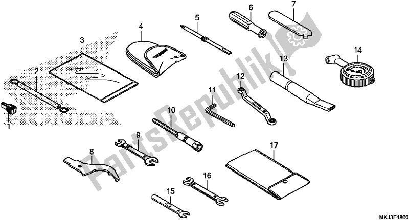 Todas las partes para Herramientas de Honda CB 1000 RA 2018
