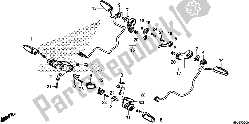 Todas las partes para Guiño de Honda CB 1000 RA 2018