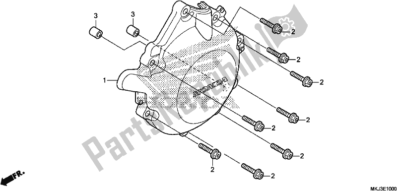 Tutte le parti per il Ac. Coperchio Del Generatore del Honda CB 1000 RA 2019