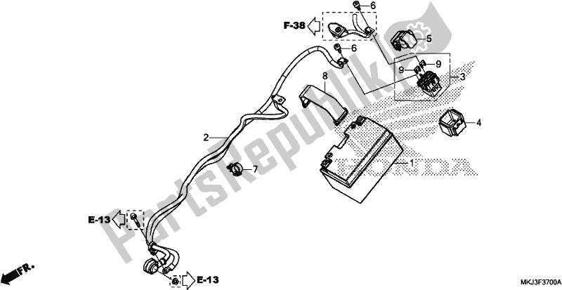 Tutte le parti per il Batteria del Honda CB 1000 RA 2019