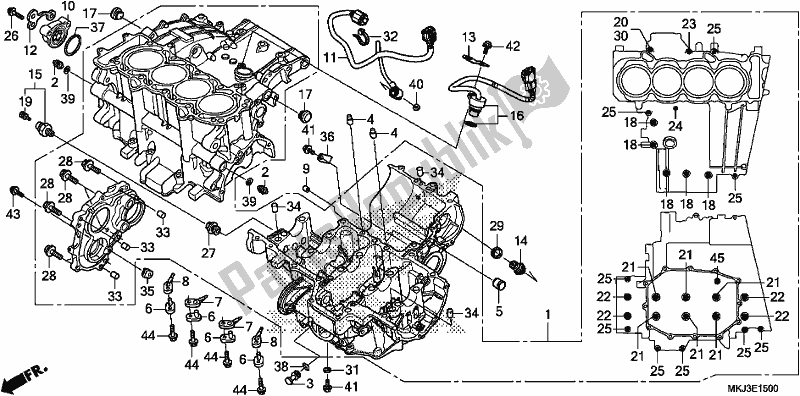 Todas las partes para Caja Del Cigüeñal de Honda CB 1000 RA 2019