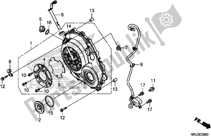 Todas las partes para Tapa Del Cárter Derecho de Honda CB 1000 RA 2019