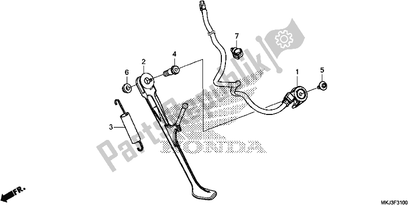 Tutte le parti per il In Piedi del Honda CB 1000 RA 2019