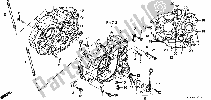 Alle onderdelen voor de Carter van de Honda CB 125E 2018