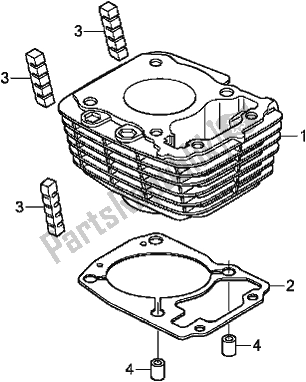 All parts for the Cylinder of the Honda CB 125E 2018