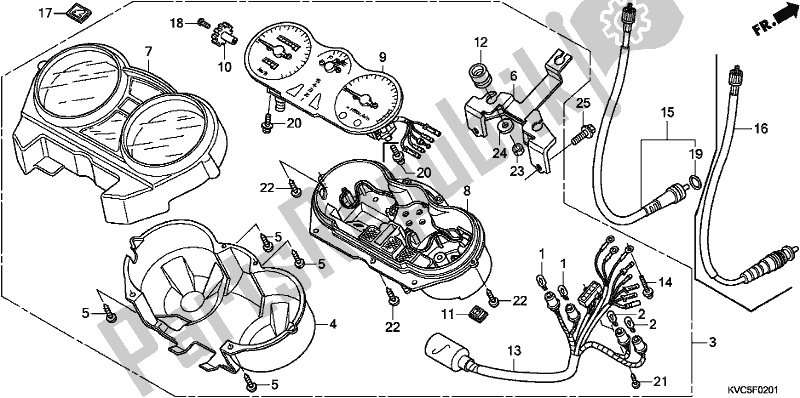 All parts for the Meter of the Honda CB 125E 2018