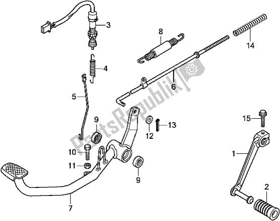 All parts for the Pedal of the Honda CB 125E 2018