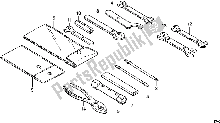 All parts for the Tools of the Honda CB 125E 2018