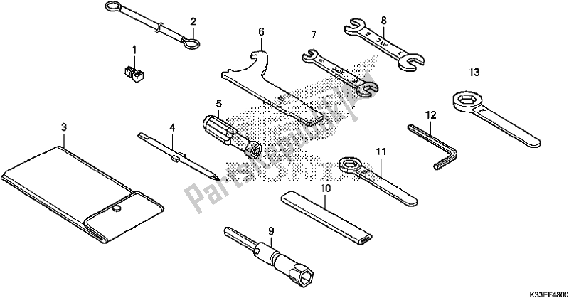 All parts for the Tools of the Honda CB 300 FA 2017