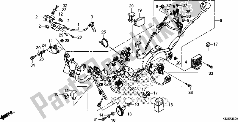 Toutes les pièces pour le Faisceau De Câbles du Honda CB 300 FA 2017