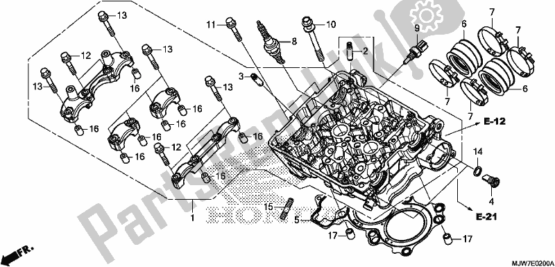 Tutte le parti per il Testata del Honda CB 500 FA 2017