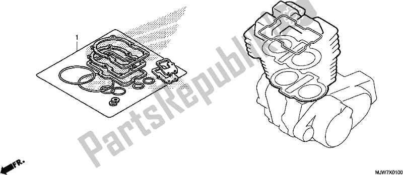 All parts for the Gasket Kit A of the Honda CB 500 FA 2017