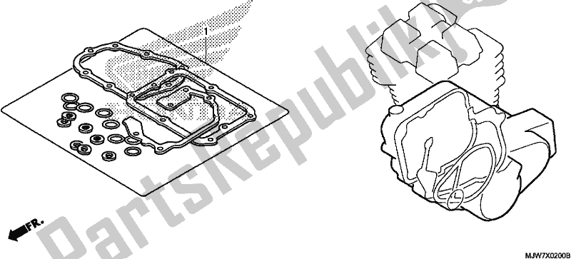 All parts for the Gasket Kit B of the Honda CB 500 FA 2017